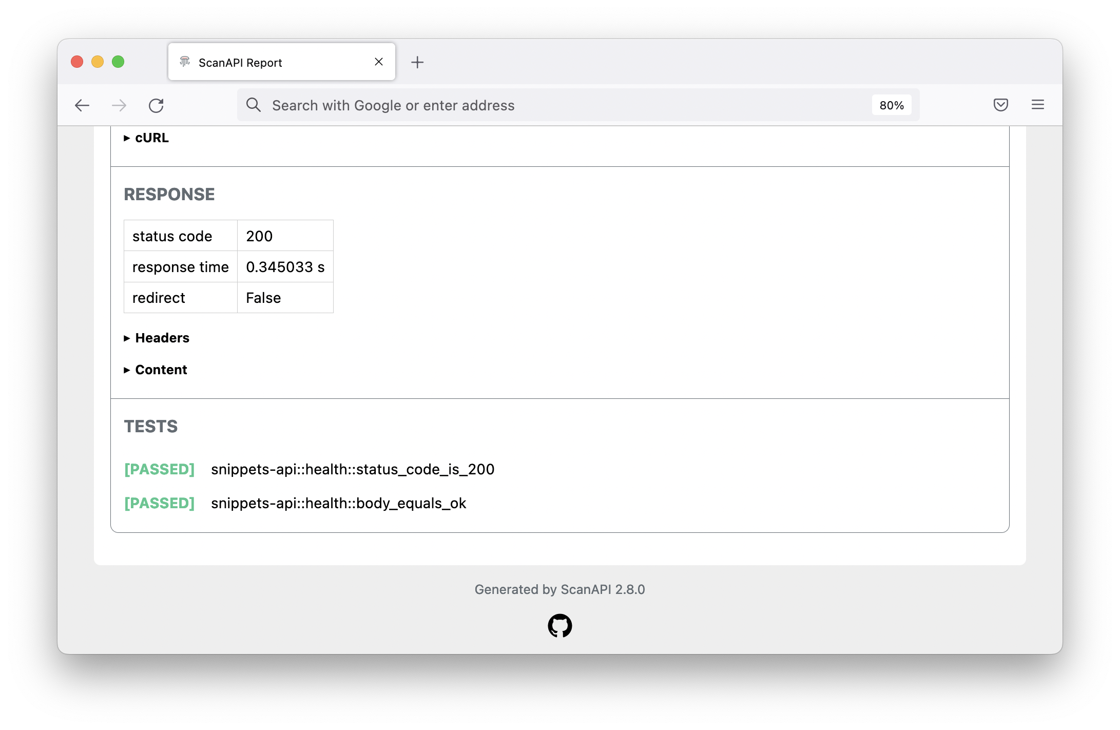 Test details